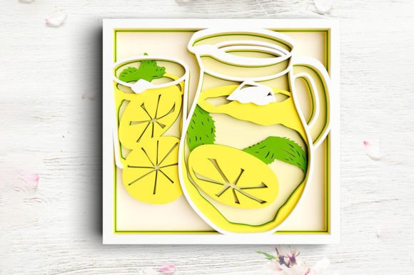 3D Cocktail SVG DXF 5 Layer - Lemon Svg: A Versatile Design for Your Creative Projects