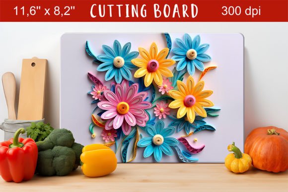 3D Daisy Kitchen Cutting Board: A Charming Design