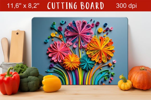 3D Dandelion Cutting Board: A Unique Design Asset