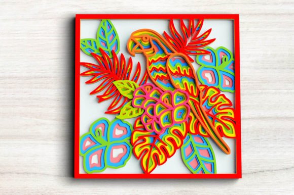 3D Parrot SVG DXF 9 Layer - 3D Bird Svg: A Versatile and Creative Design Solution