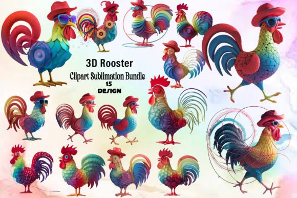 3D Rooster Clipart Sublimation Bundle: A Comprehensive Guide