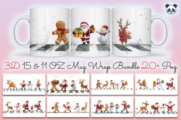 Christmas Characters Mug Wrap Bundle: A Festive Addition to Your Holiday Decor