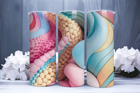 Discover the Perfect 3D Pastel 20oz Skinny Tumbler Wrap for Your Needs