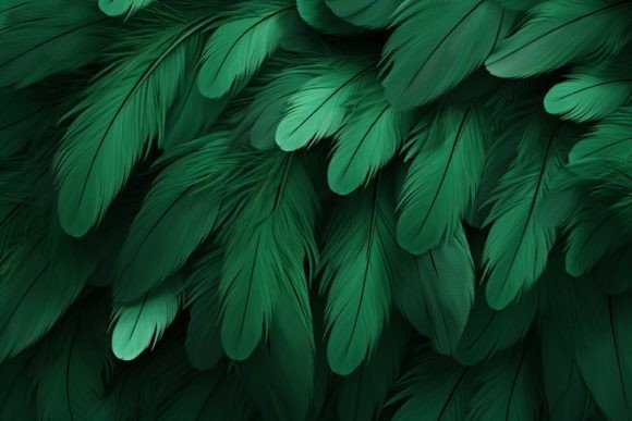 Discover the Versatile Beauty of Green Feather Background