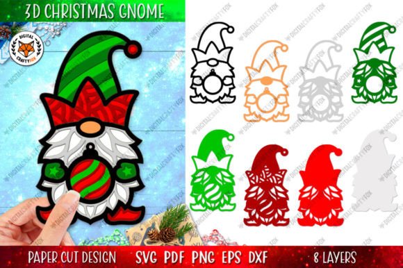 Embracing the Holiday Spirit with 3D Christmas Gnome Paper Cut SVG