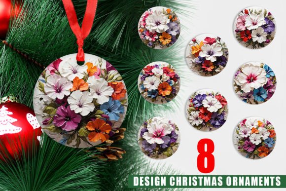 Enhance Your Christmas Decor with Ornament 3D Petunia Flower Designs
