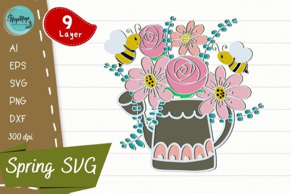 Enhance Your Designs with 3D Flower and Bees