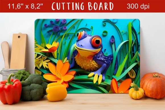 Enhance Your Designs with 3D Frog and Flowers Sublimation