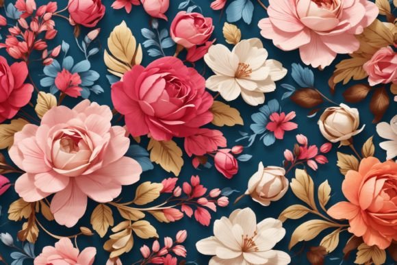 Enhance Your Projects with Vintage 3D Flower Background