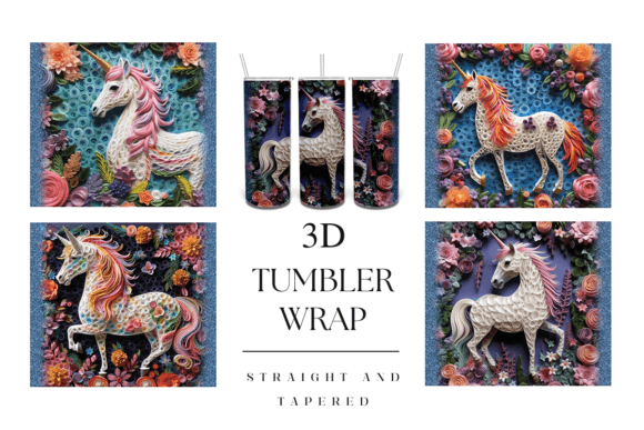 Explore 3D Unicorn Flower Tumbler Quilling