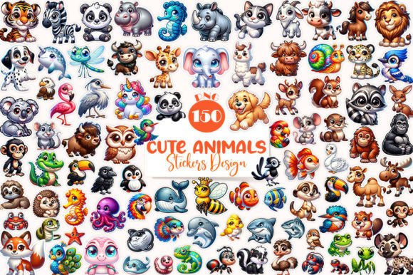 Explore a World of Creativity with 150 3D Stickers 100 Unique Animals