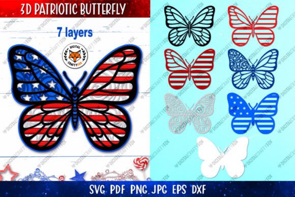Explore the 3D Patriotic Butterfly SVG: A Perfect Blend of Art and Technology