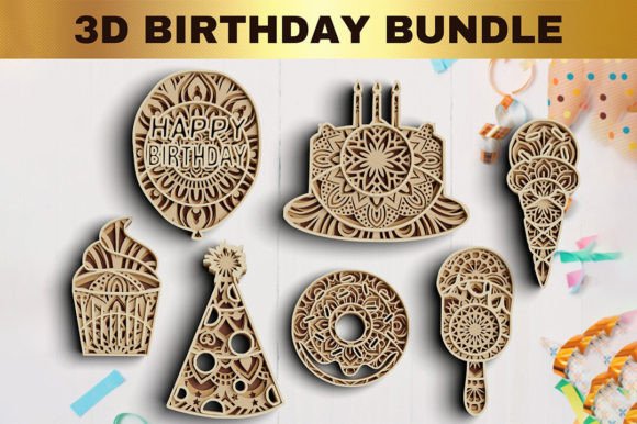 Explore the Versatility of 3D Birthday SVG DXF Bundle