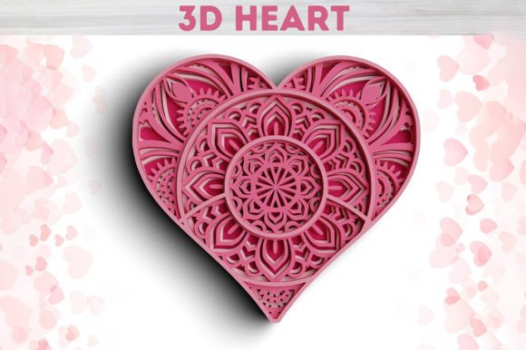 Explore the Versatility of 3D Valentine SVG DXF 4 Layer - Love Svg for Creative Projects