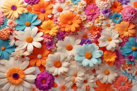 Explore the Versatility of Groovy 3D Flowers Background in Creative Projects