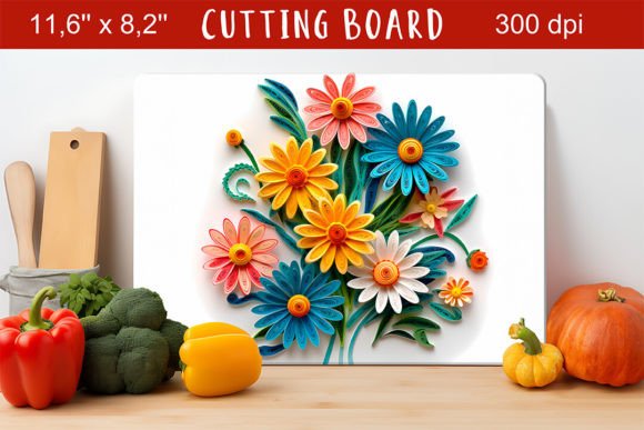 Exploring the Versatility of Daisies Flowers 3D Cutting Board