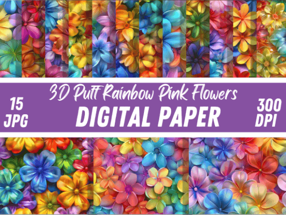 Exploring the Versatility of Puff 3D Rainbow Pink Floral Patterns