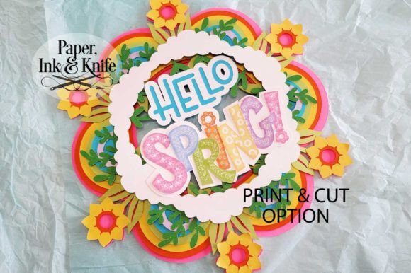 Hello Spring 3D Layered Wreath: A Creative Delight