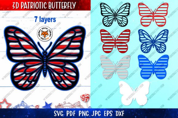 Integrating 3D Patriotic Butterfly SVG and USA Flag SVG into Your Creative Projects