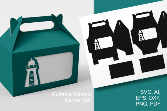 Lighthouse 2 Gable Favor Box Template: A Perfect Summer and Nautical Party Solution