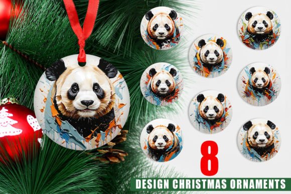 Ornament 3D Panda Painting: A Versatile Design Asset