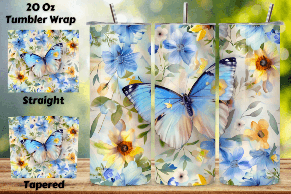 Spring into Style with 3D Butterfly Garden Tumbler Wraps