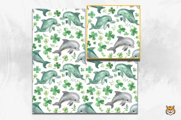 St. Patrick Dolphins Seamless Pattern: A Versatile Design Solution