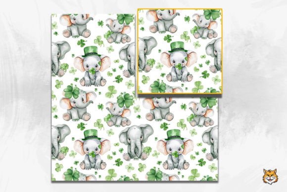 St. Patrick Elephants Seamless Pattern: A Versatile Design for Creative Projects