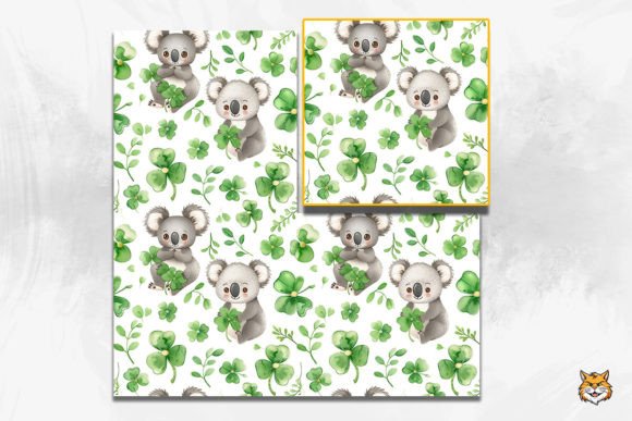 St. Patrick Koalas Seamless Pattern: A Versatile Design for Creative Projects