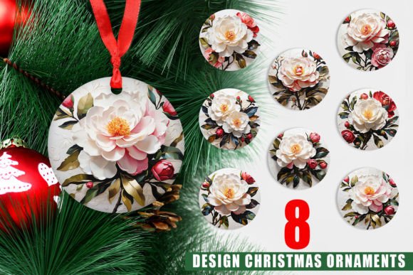 Strategic Use of Ornament 3D Camellia Flower for Enhanced Christmas Decorations