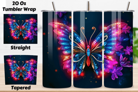 Transform Your Tumblers with 3D Butterfly Wraps