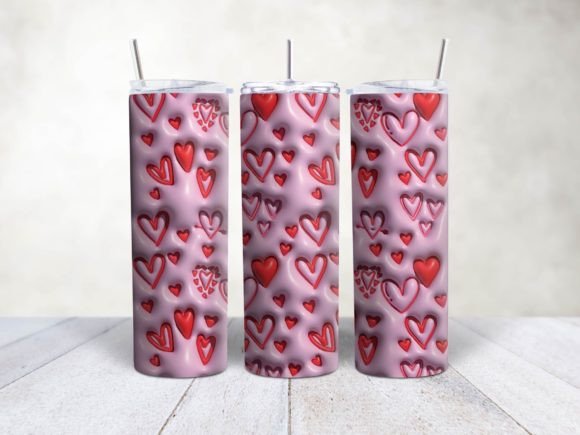 Transform Your Tumblers with 3D Hearts Tumbler Wraps: A Creative and Personalized Gift Option