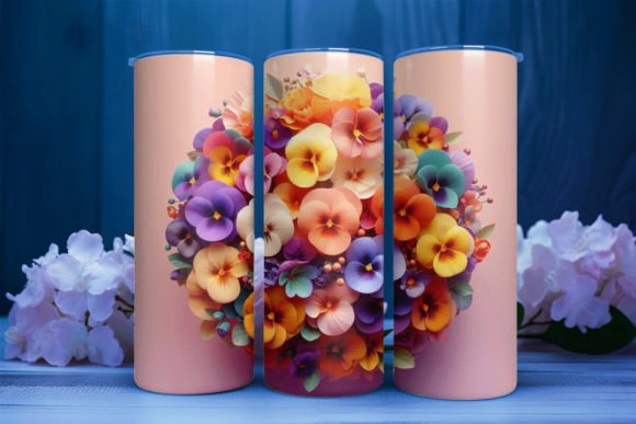 Transform Your Tumblers with the 3D Flower 20oz Skinny Tumbler Wrap