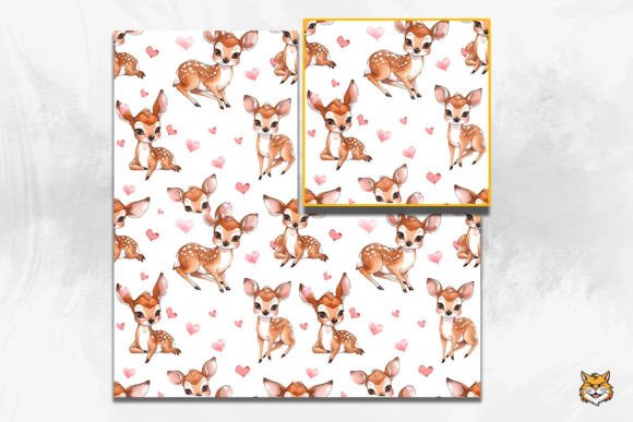 Valentine Fawns Seamless Pattern: A Versatile Design for Creative Projects