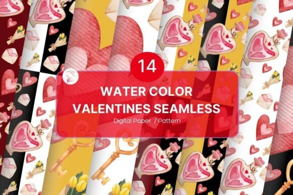 Valentines Watercolor Digital Paper: A Versatile Tool for Creative Projects